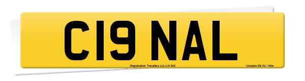 Registration number C19 NAL